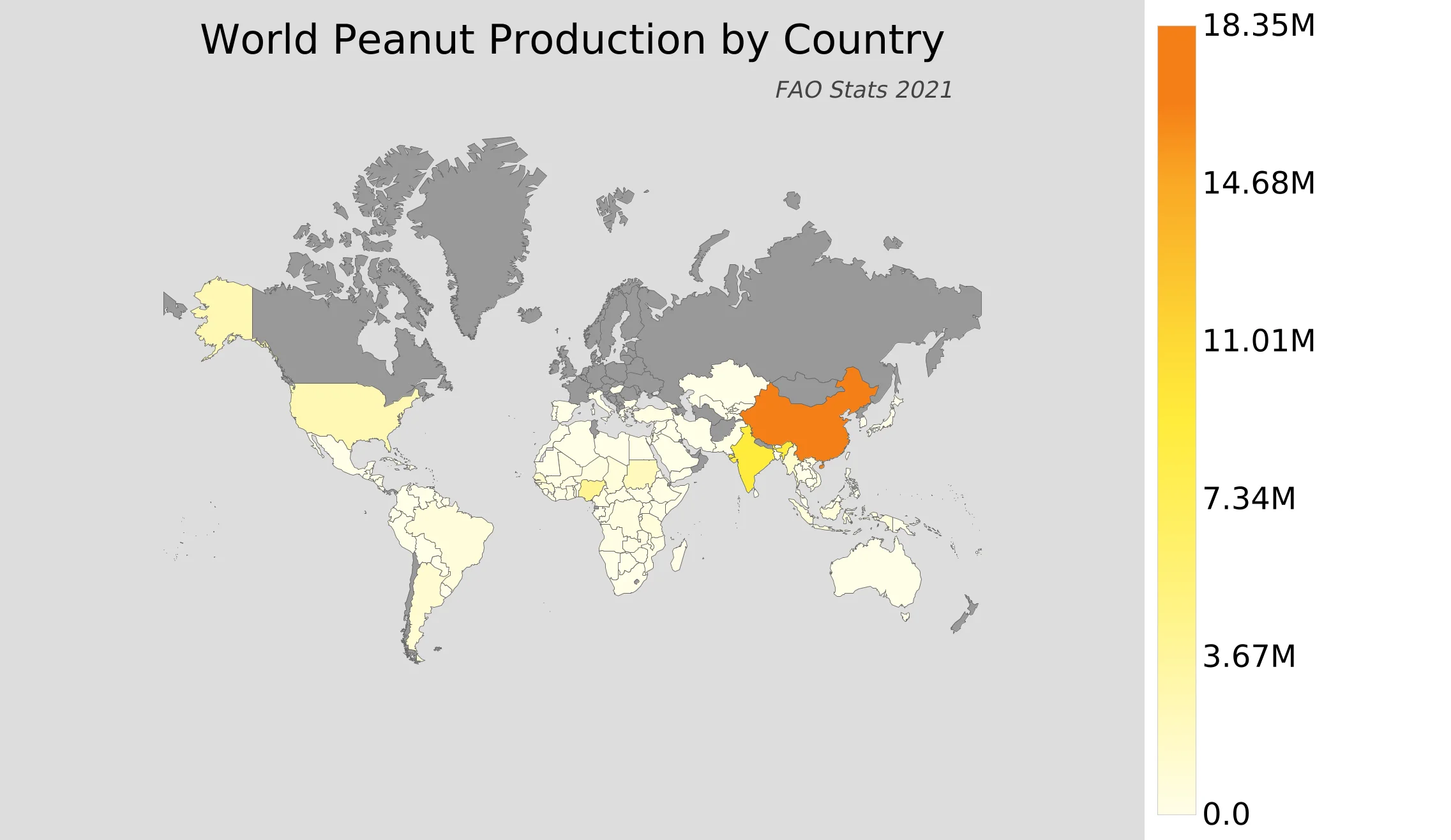 Major peanut butter-producing countries
